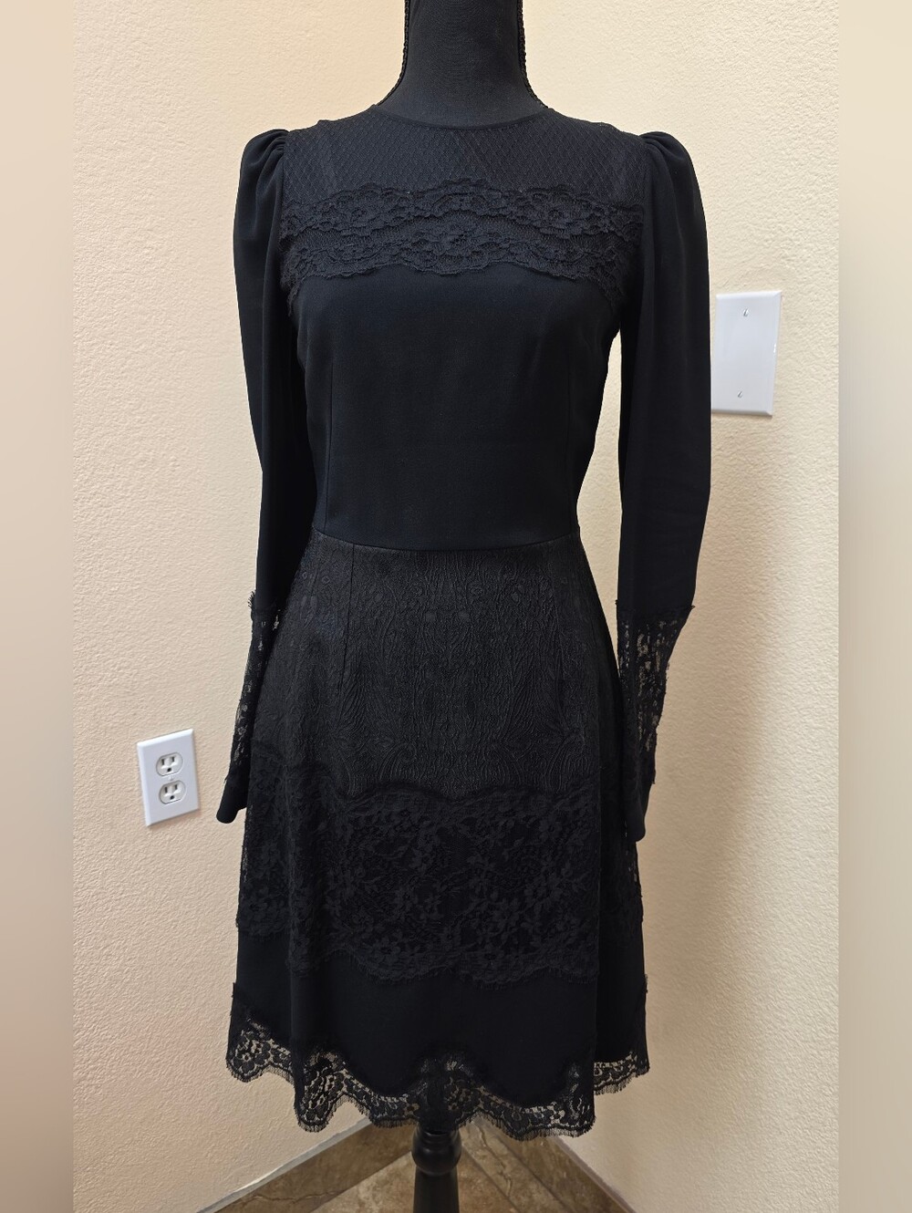 Dolce & Gabbana Embroidered Lace Trim Dress